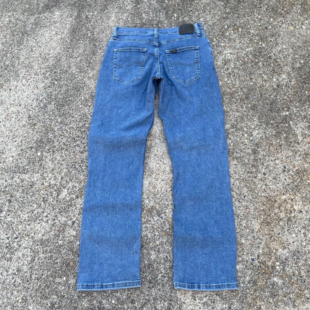 Lee Regular Fit Blue Denim Jeans Straight Leg Medium Wash Mens Size 31 - Picture 4 of 8